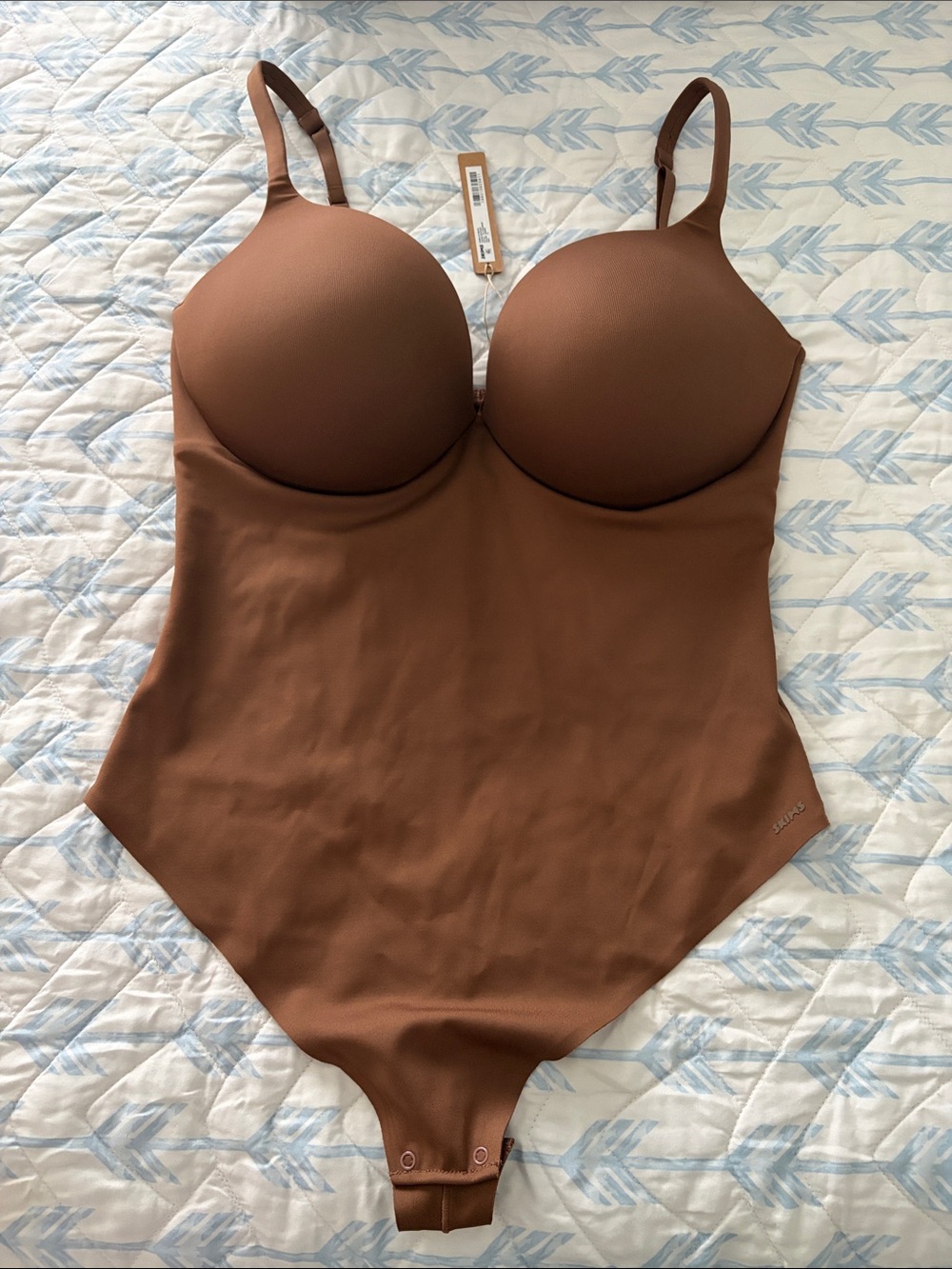 SKIMS Sculpting Seamless Push-up Bodysuit in Chocolate Jasper Brown XL NWT